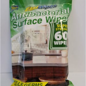 Antibacterial Wipes- EaziWipes Antibcterial Surface Wipes 60 Wipes (PK)