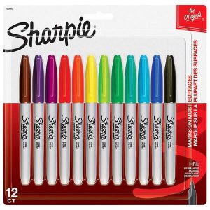 Loose Permanent Markers-Sharpie Fine Point Permanent Marker 12 in a pack (EA)